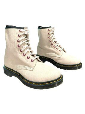 Dr. Martens 1460 Glitter White Leather Lace-Up Boots EU 38 / US 7